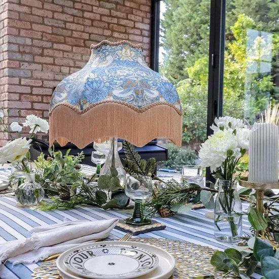 Strawberry Thief Lampshade- Blue