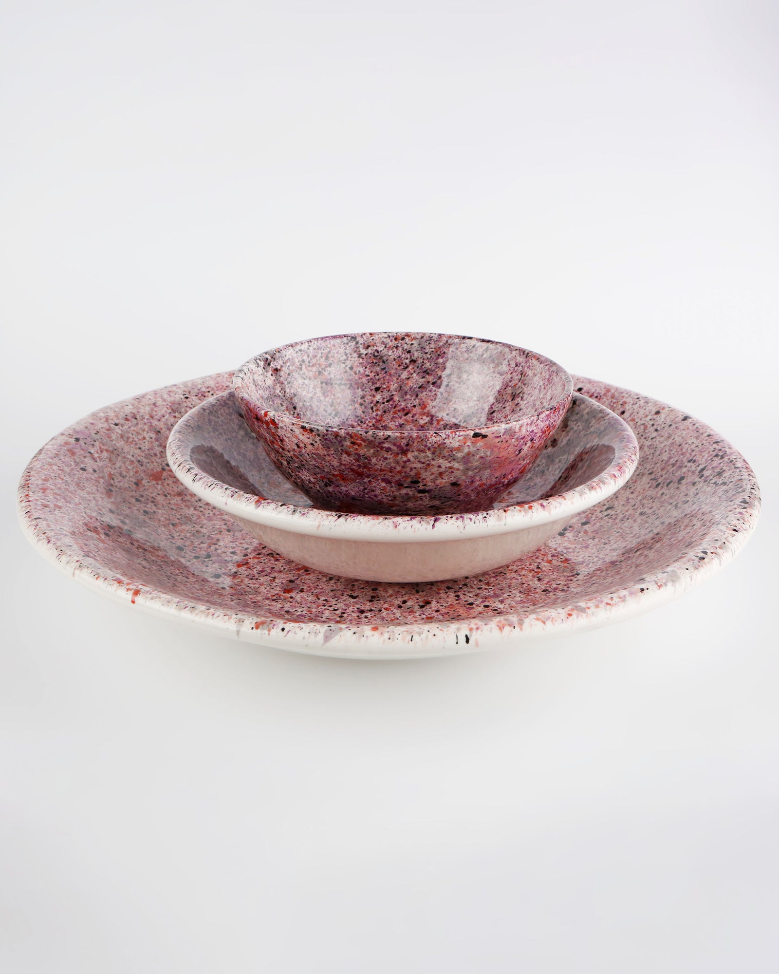 Black Rose Splatter Bowl