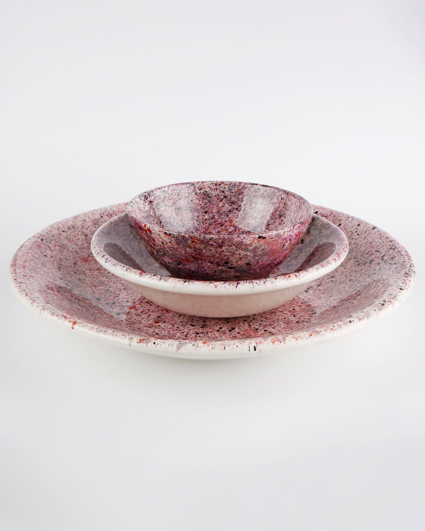 Black Rose Splatter Bowl