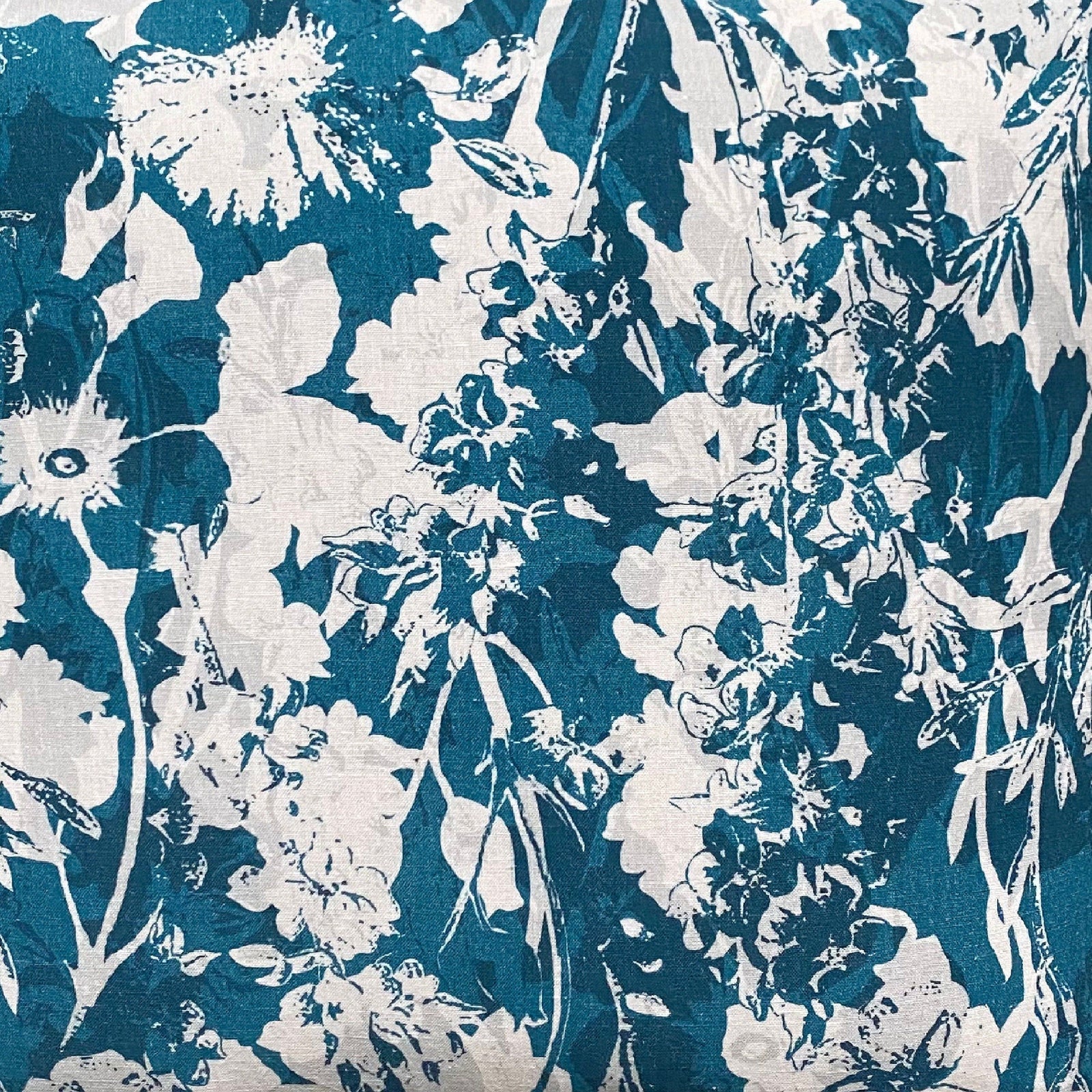 Everly Linen Cushion Teal Blue