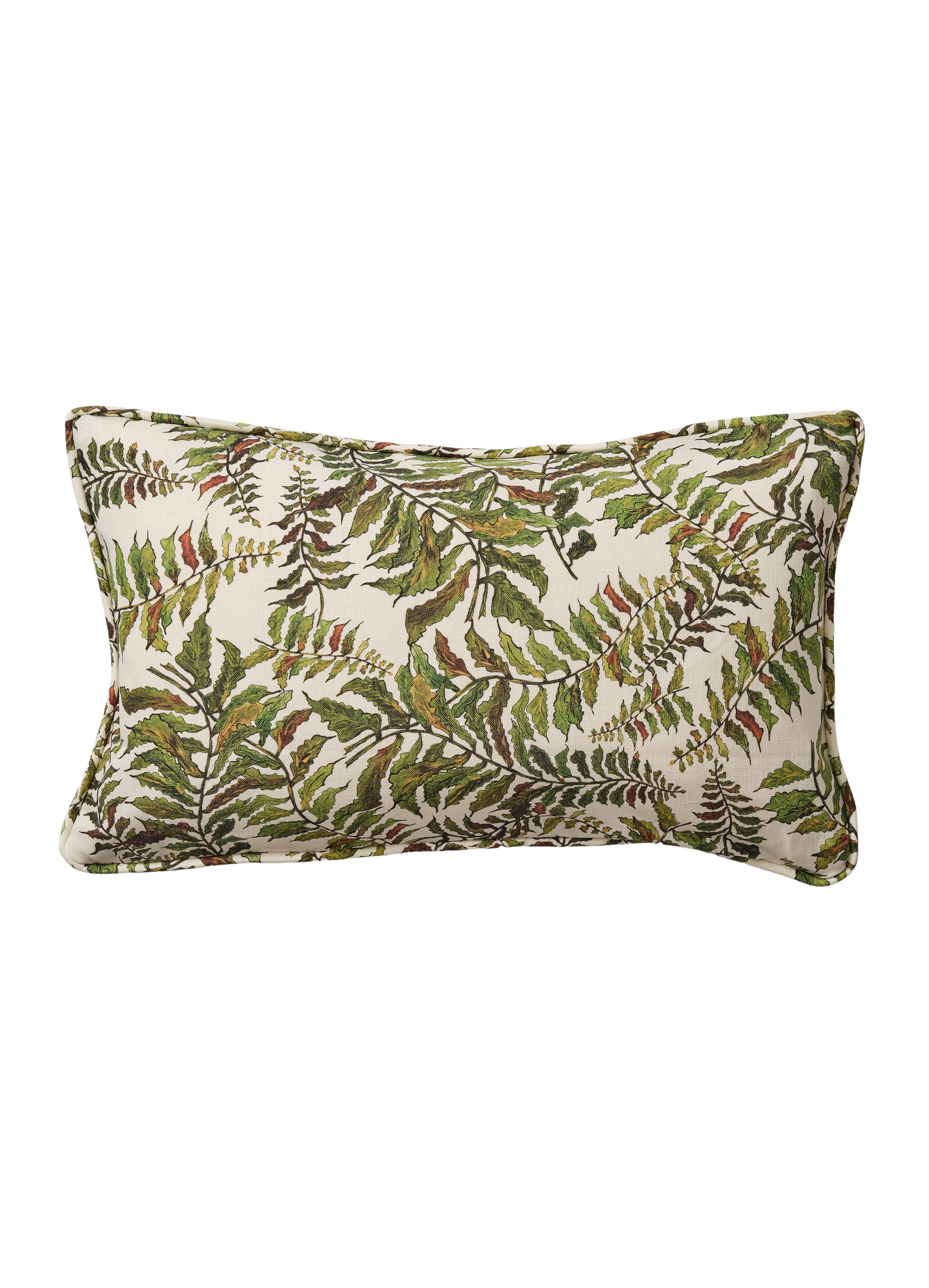 Rectangle Fern Cushion with Piping