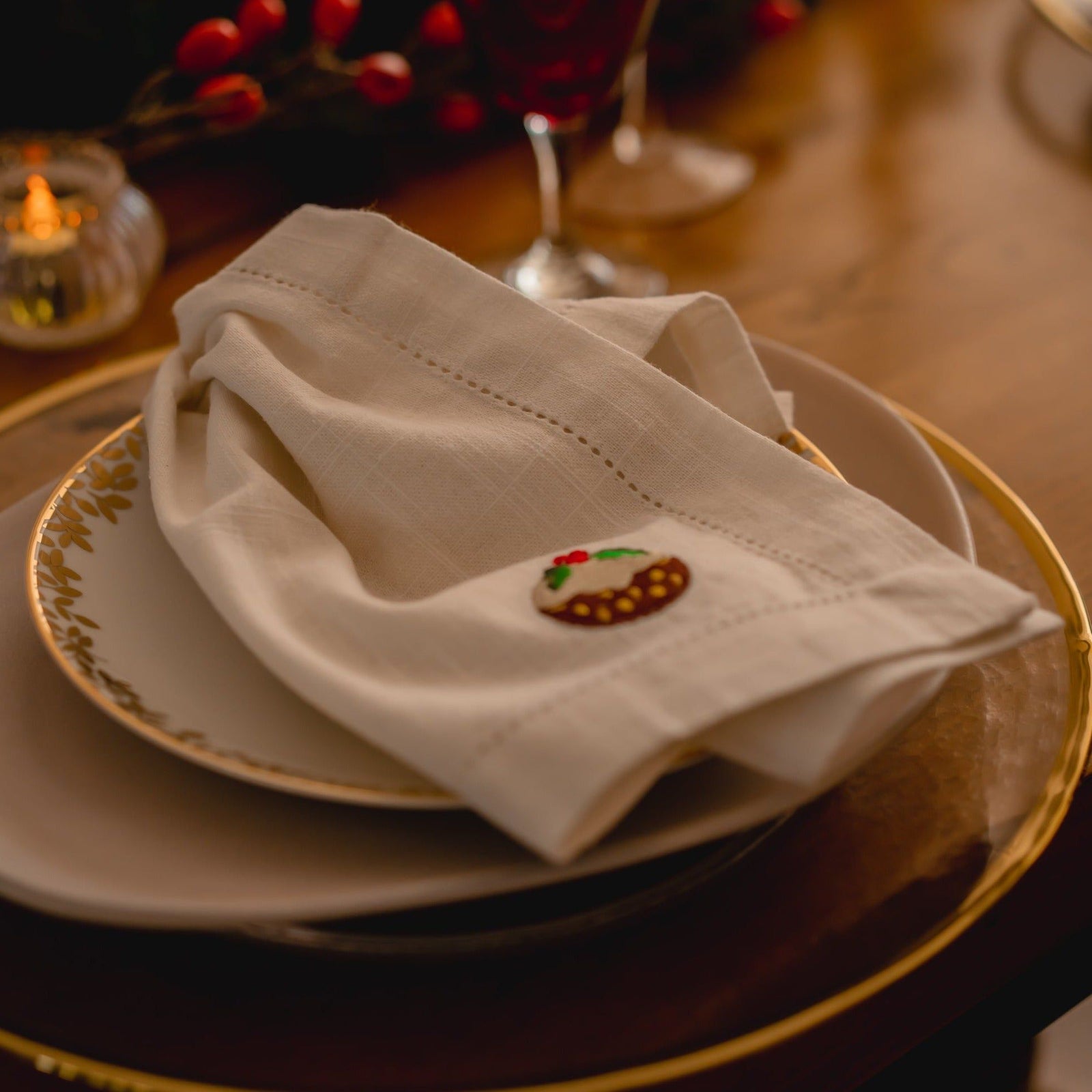 The Christmas Pudding Napkin, Limited Edition