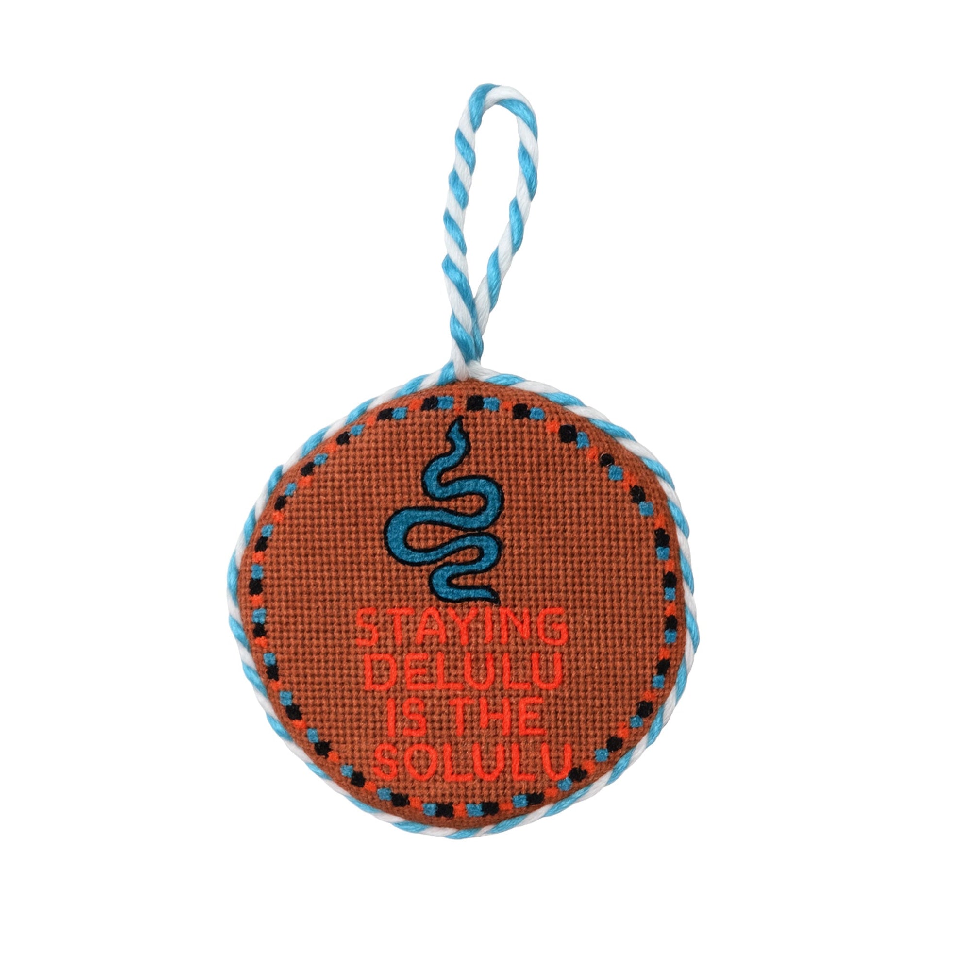 Needlepoint Ornament - Delulu