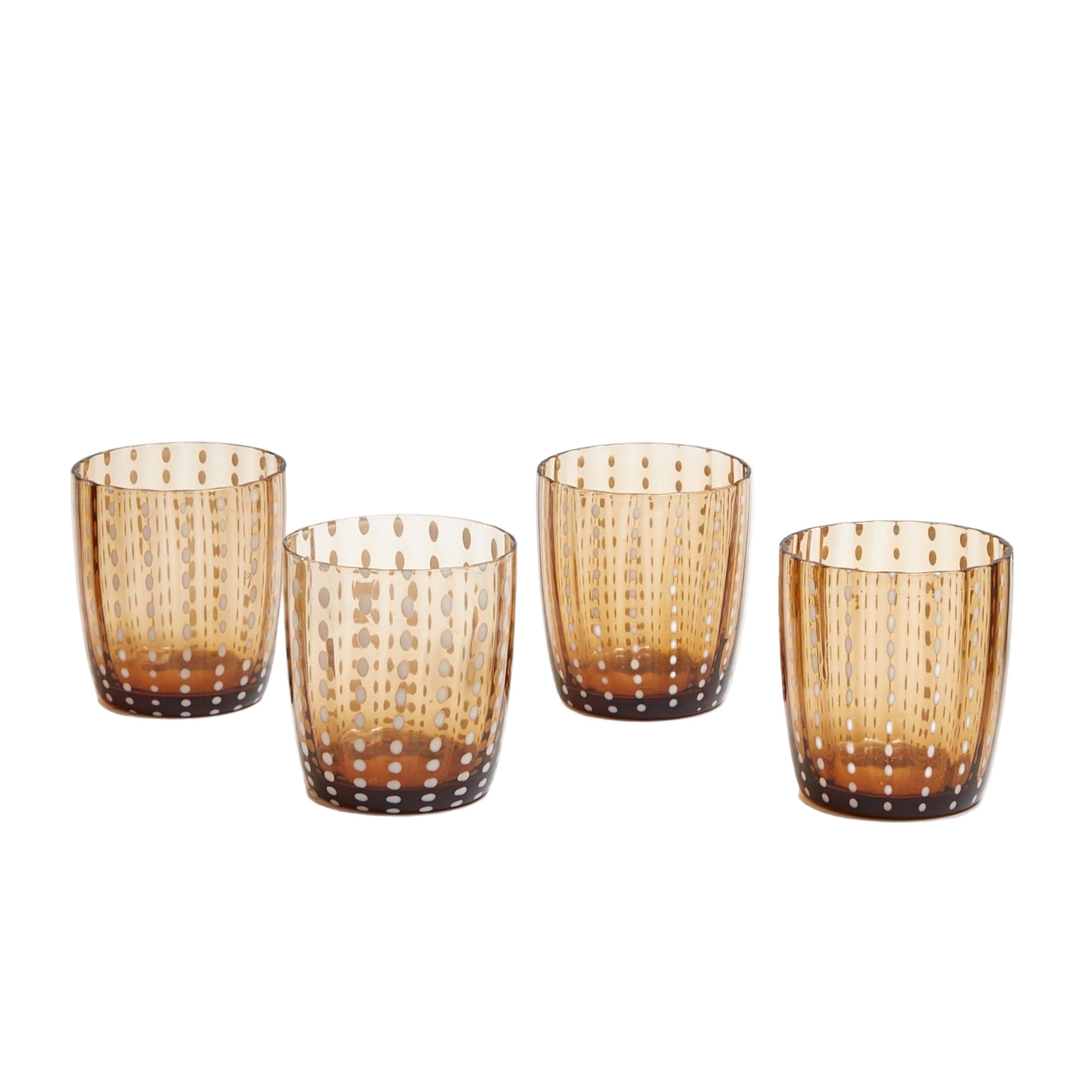Amber Speckled Water Glasses (Set of 6)