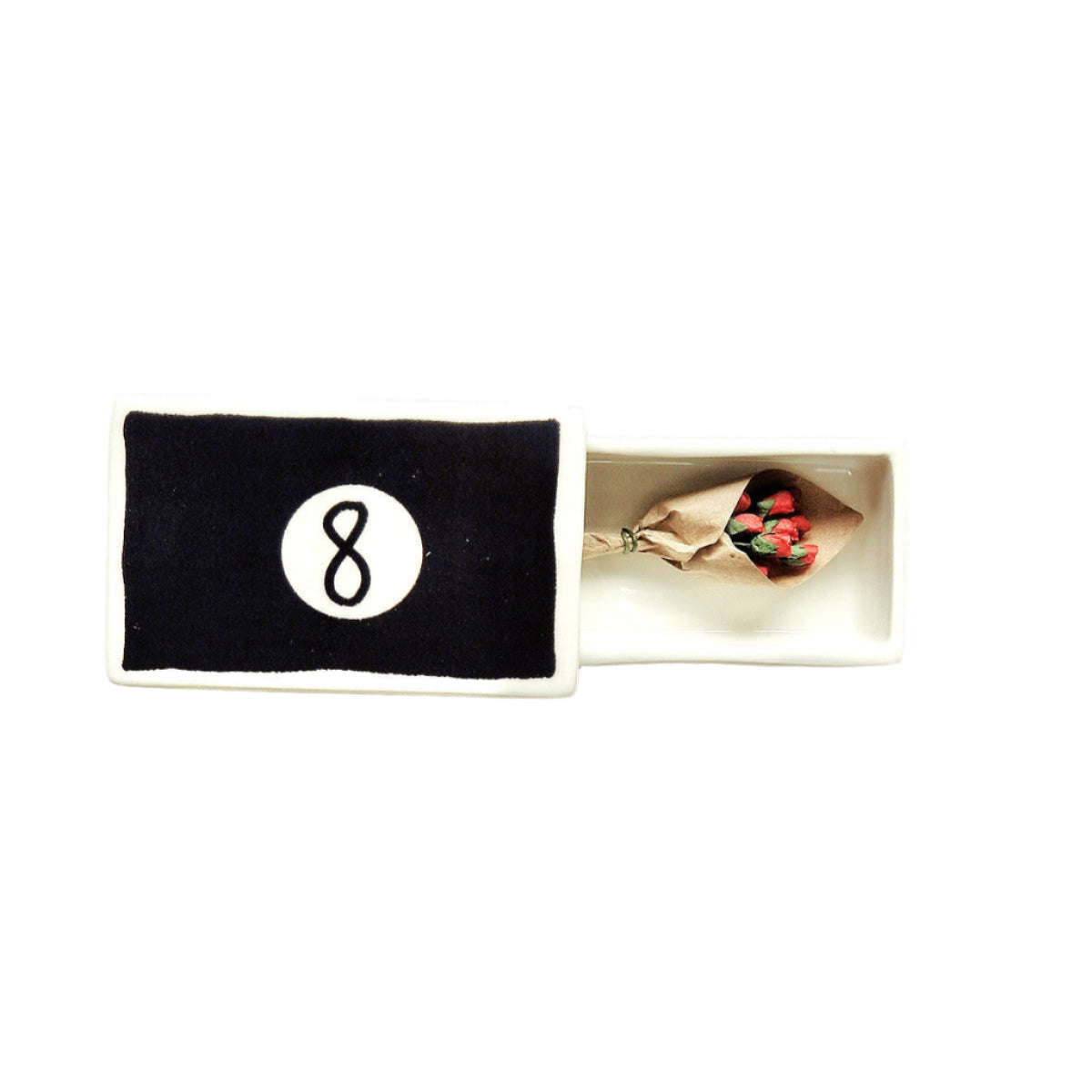 ‘8 Ball’ Ceramic Matchbox