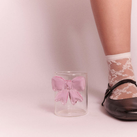 Set of two Bow Tumbler Pink