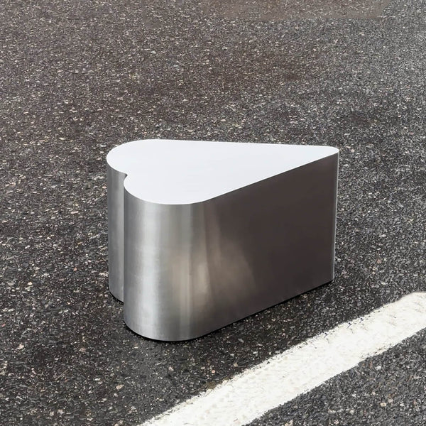 Heart Stainless Steel Brushed Side Table