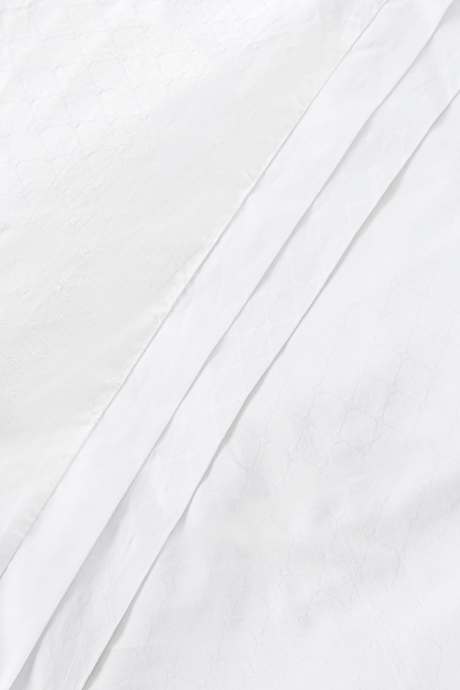 Jacquard Organic Cotton Duvet Cover - Classic White