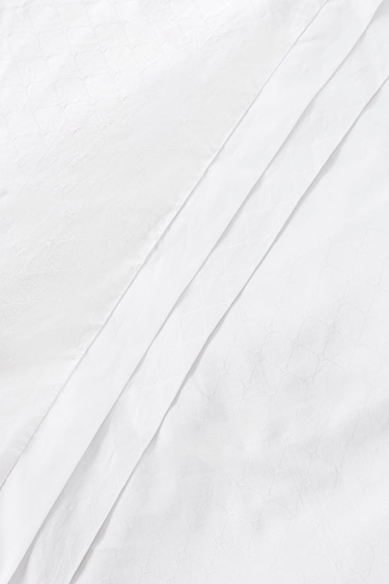 Jacquard Organic Cotton Duvet Cover - Classic White