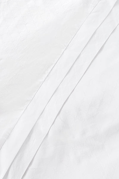 Jacquard Organic Cotton Duvet Cover - Classic White