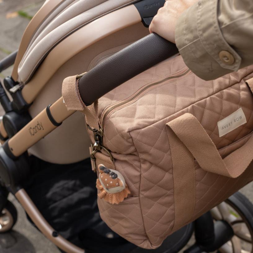 Baby Changing Bag - Latte (With Pram Clips)