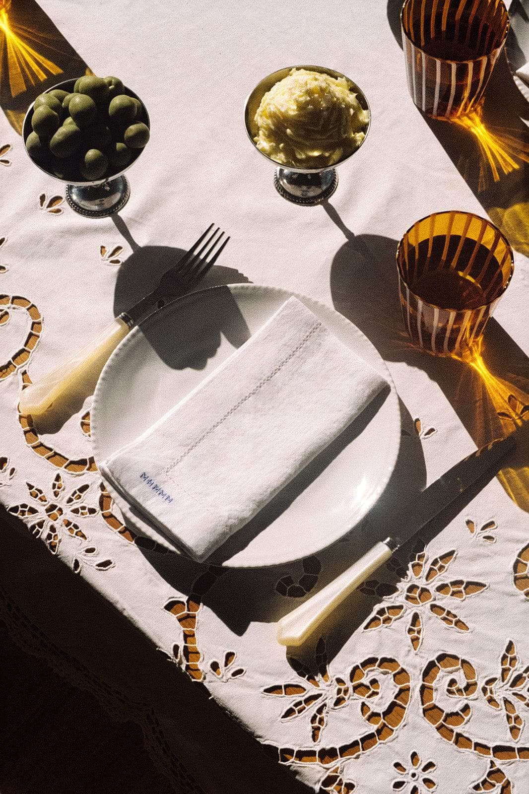 Gratitude Hemstitched Linen Napkins - Set of 4