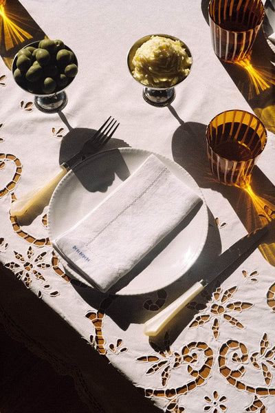 Gratitude Hemstitched Linen Napkins - Set of 4