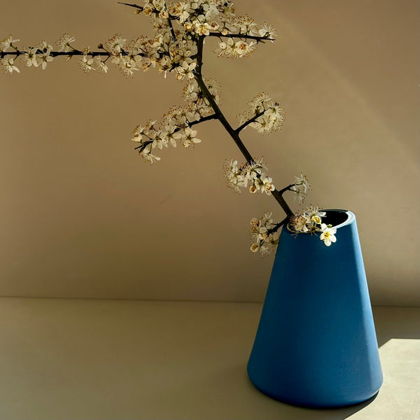 Angle Vase Blue City Blue