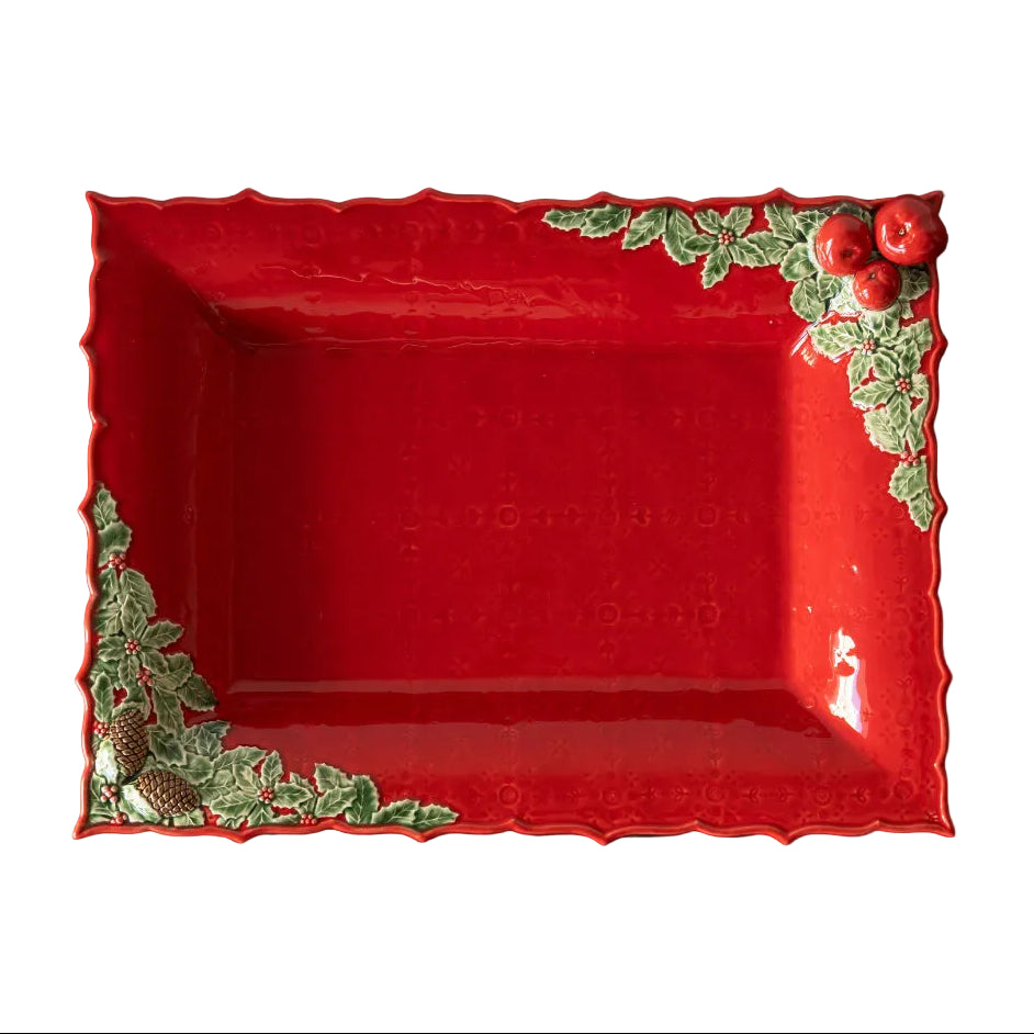 Red Christmas Serving Bowl