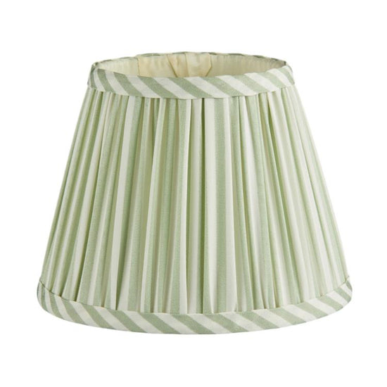 Sage Green Striped Lampshade - 16cm