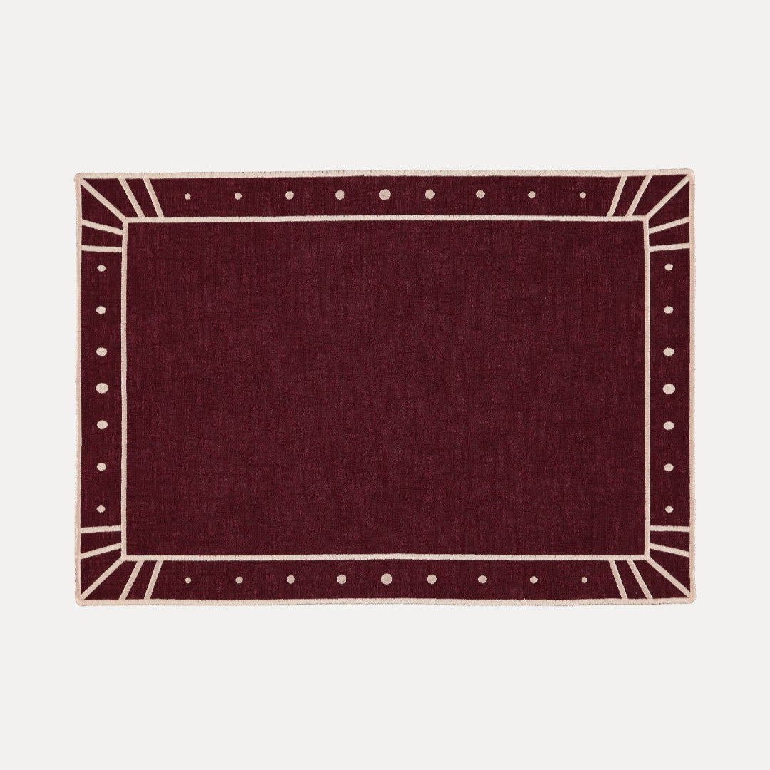 Belle Nuit Placemat, Bordeaux with Salmon