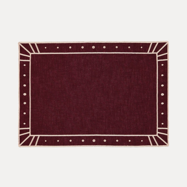Belle Nuit Placemat, Bordeaux with Salmon