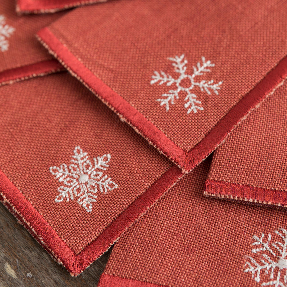 Snowflake Christmas Cocktail Napkins