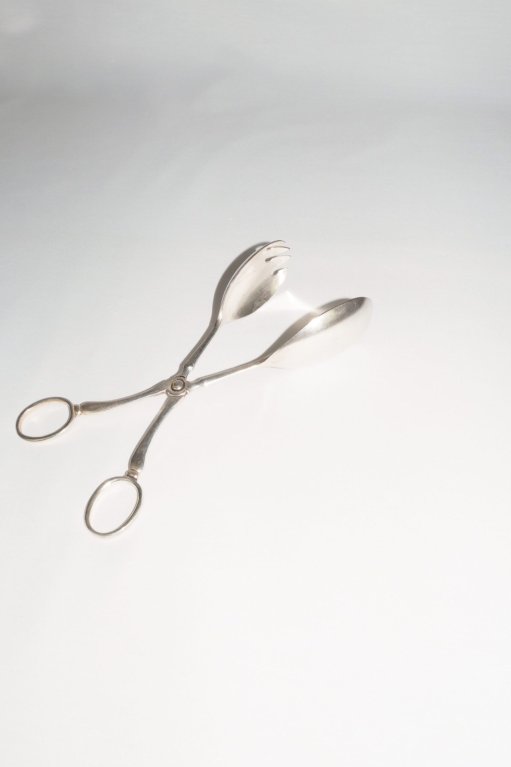 Silver Plate Hinged Salad Servers