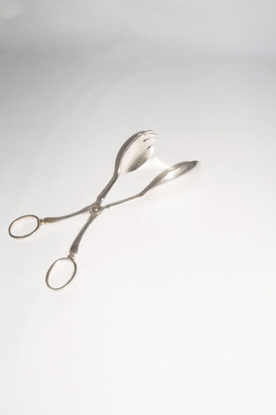Silver Plate Hinged Salad Servers