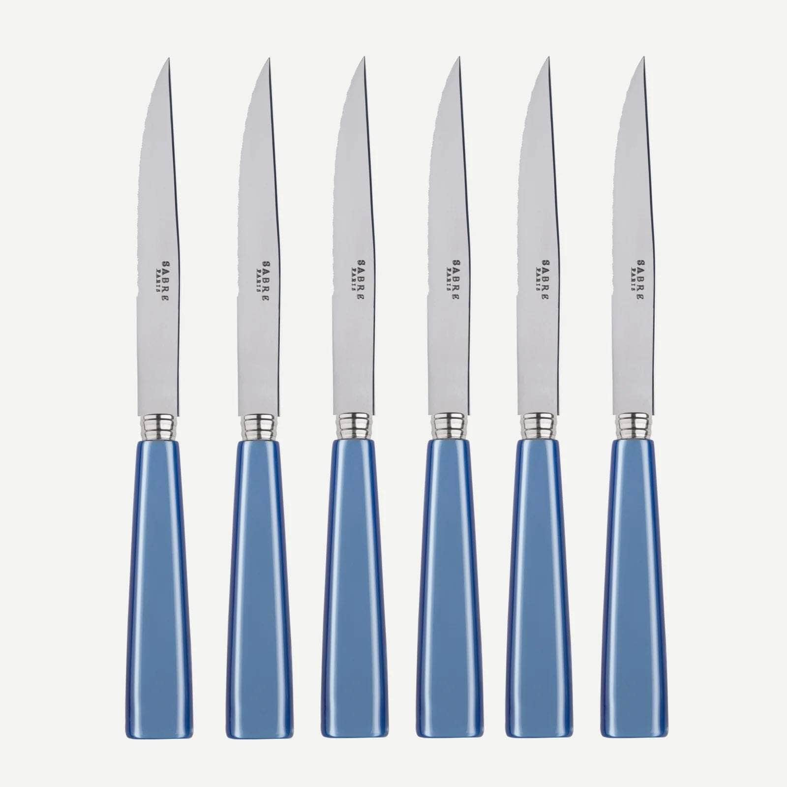 Icône Set of 6 Steak Knives, Light Blue