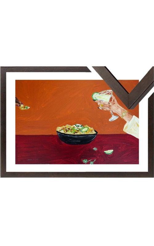 Sharing nachos and margaritas Fine Art Print