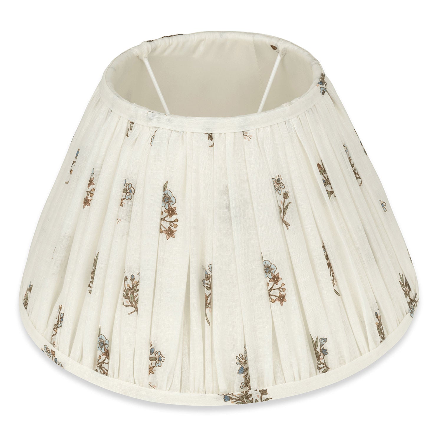 Made to Order Hand Pleated Empire Lampshade in Printed Voile