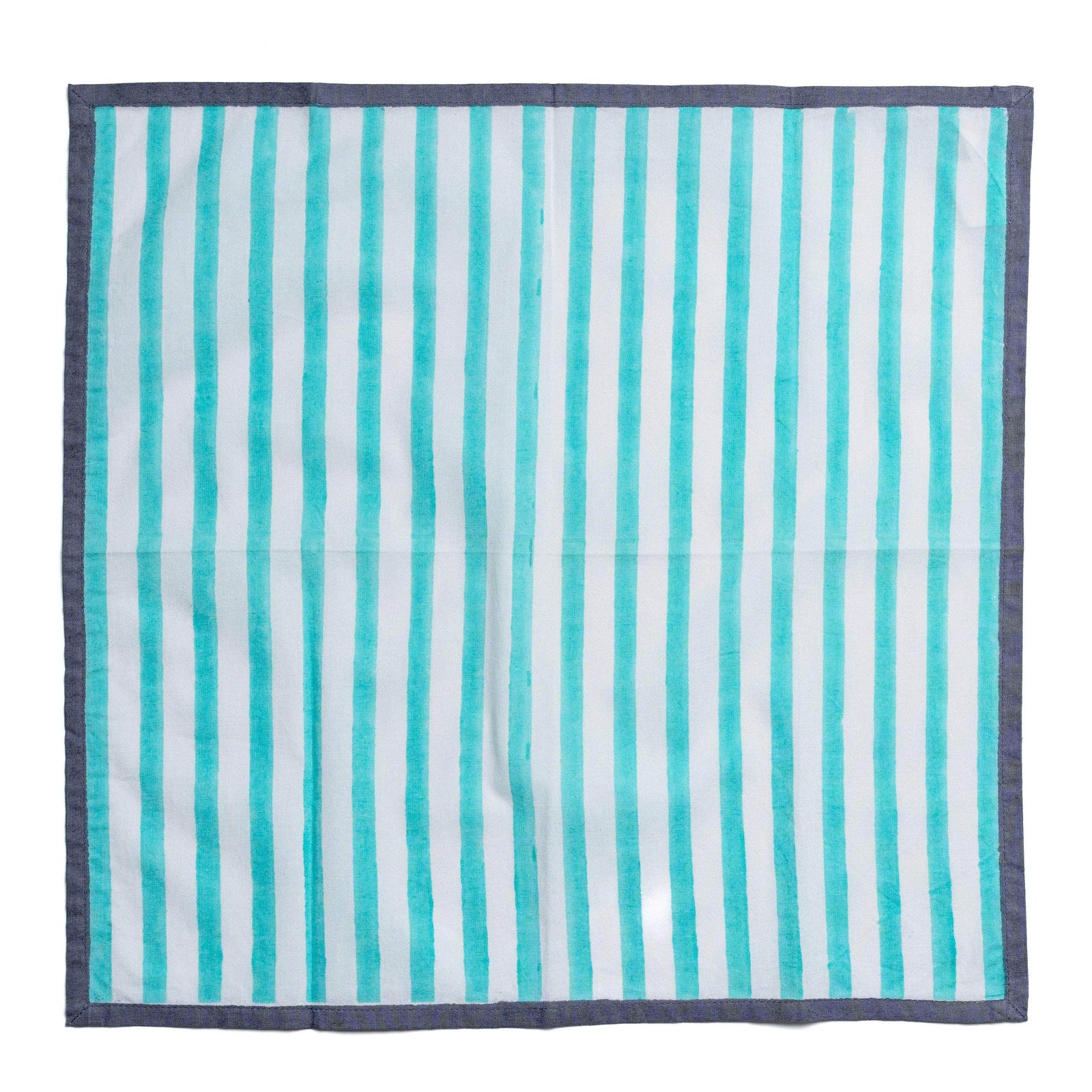 Block Stripe Napkins - Mint / White