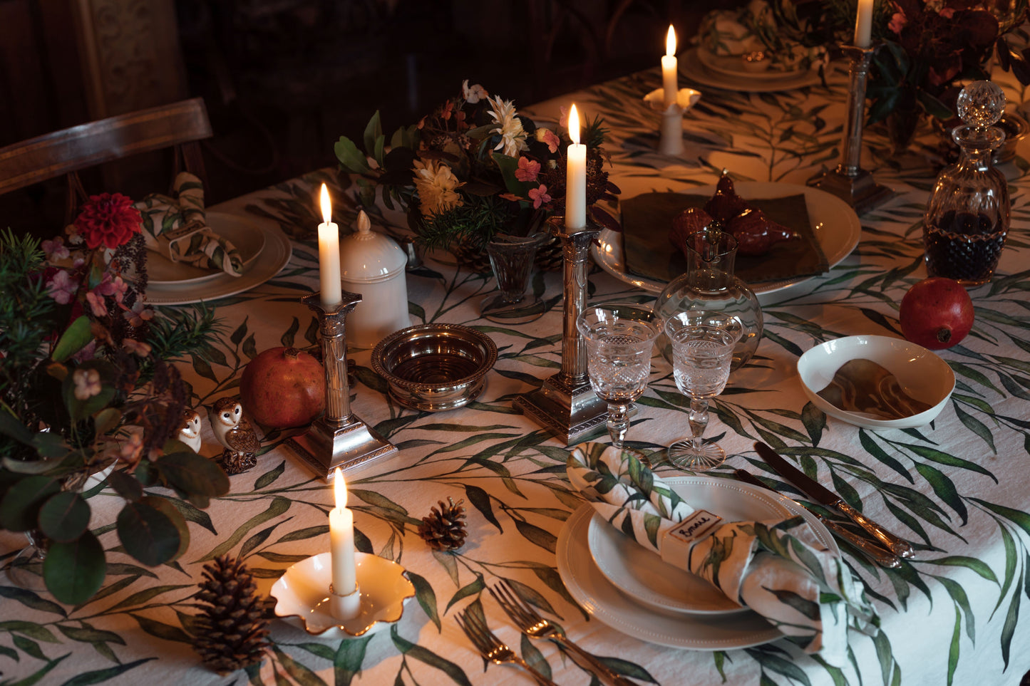Willow Linen Table Cloth
