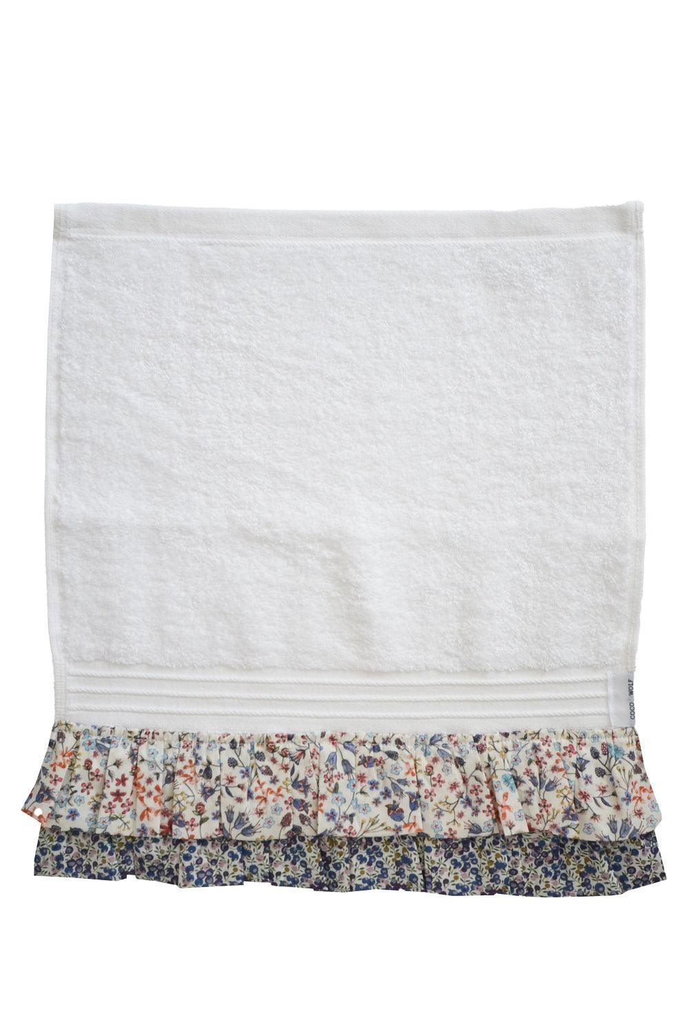 Ruffle Edge Towel made with Liberty Fabric DONNA LEIGH & WILTSHIRE BUD