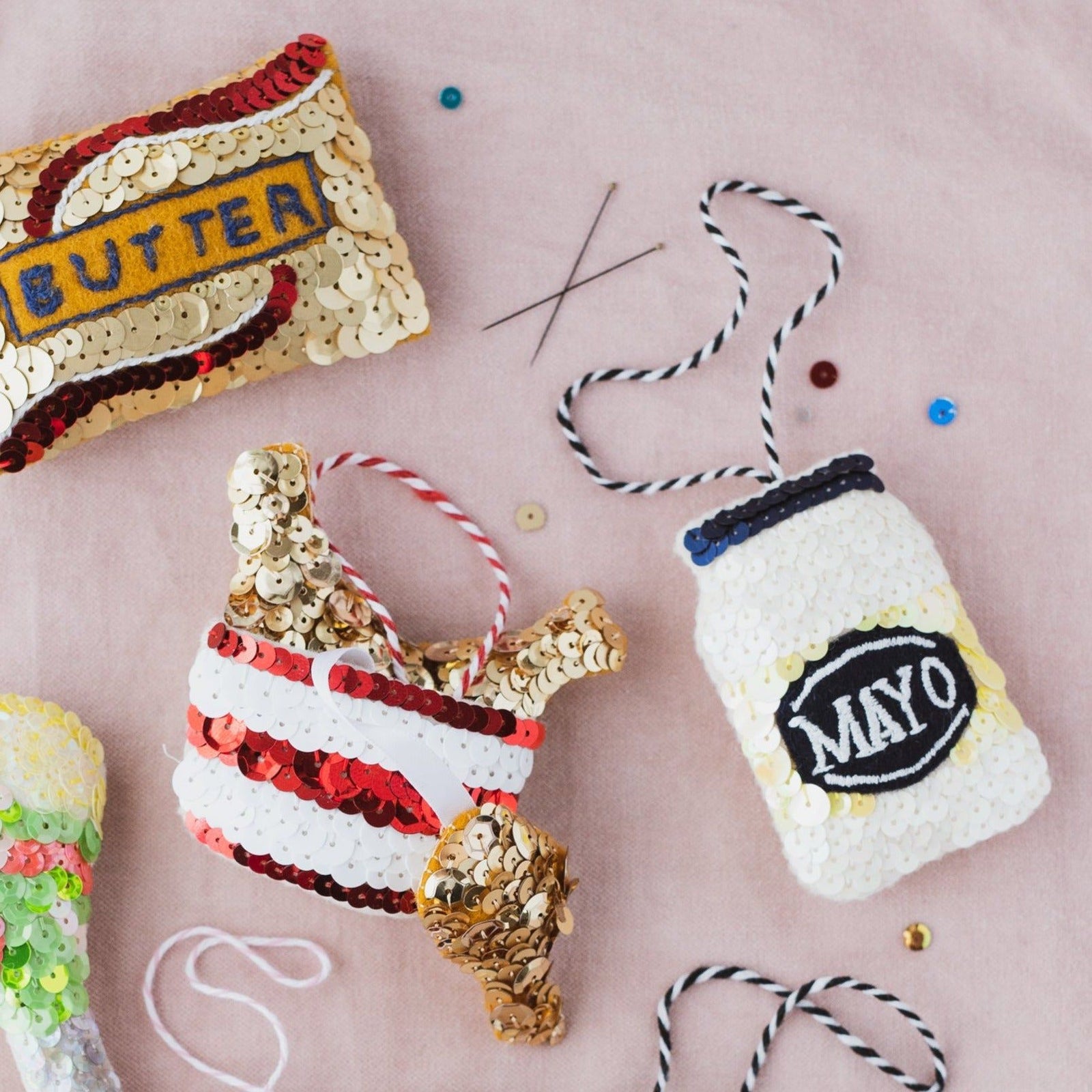 Mayonnaise Sequin Hanging Ornament