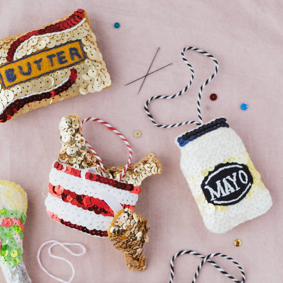 Mayonnaise Sequin Hanging Ornament