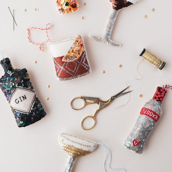 Dark Gin Sequin Hanging Ornament