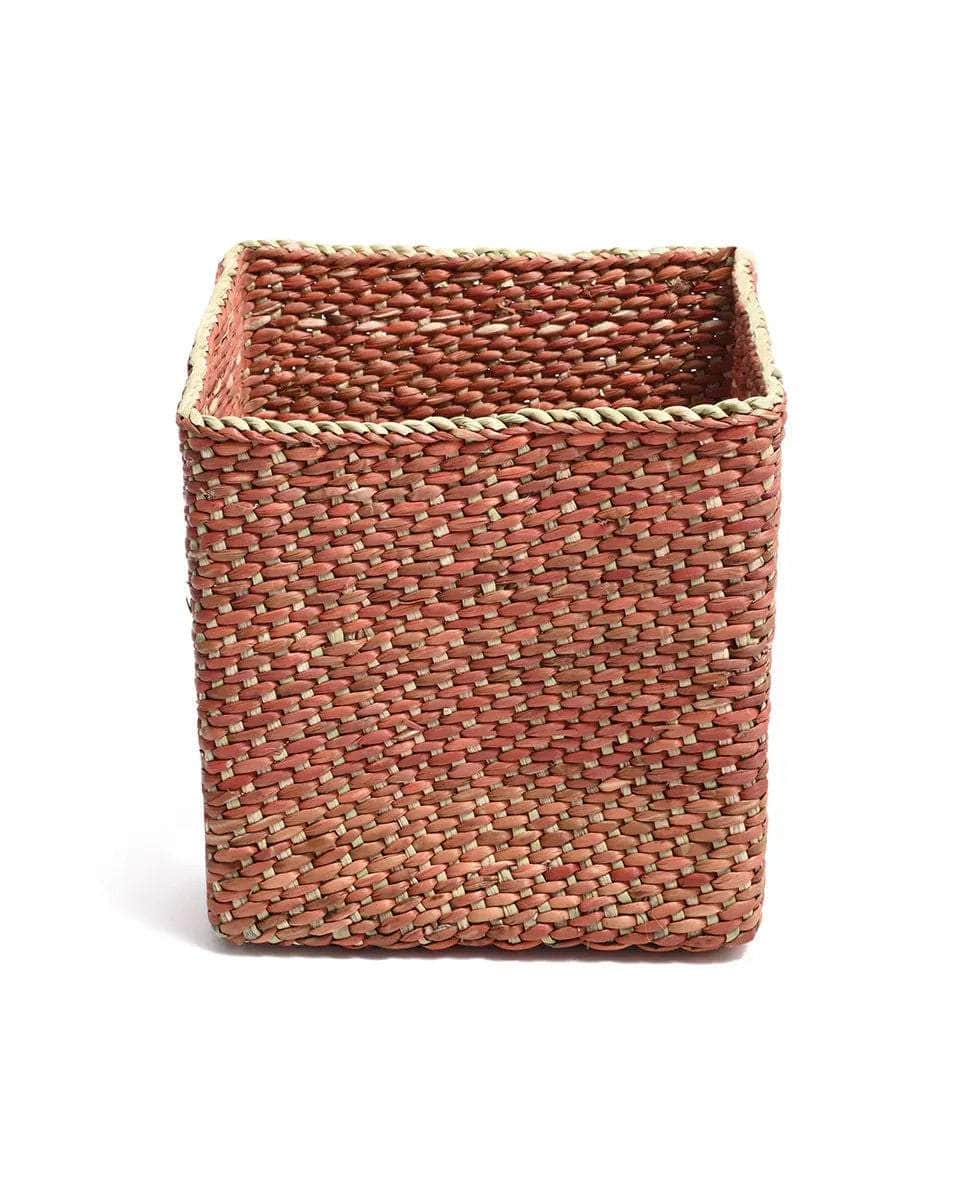 MANSA: Plain Rust Square Storage Baskets