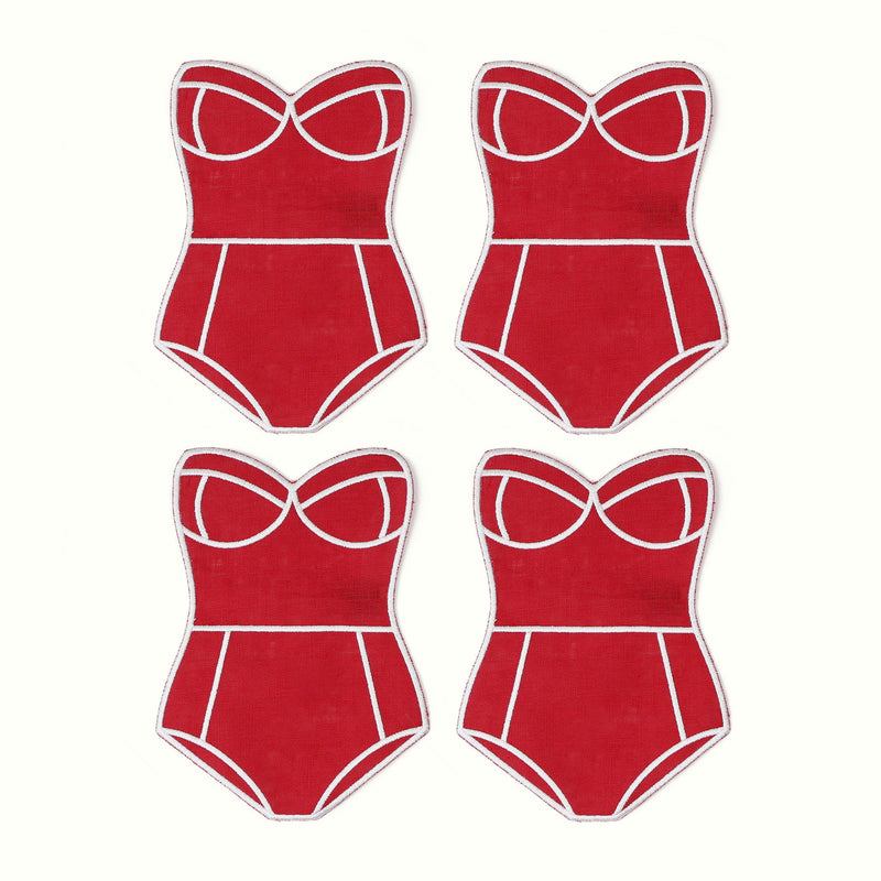 Red Swimsuit Cocktail Napkins