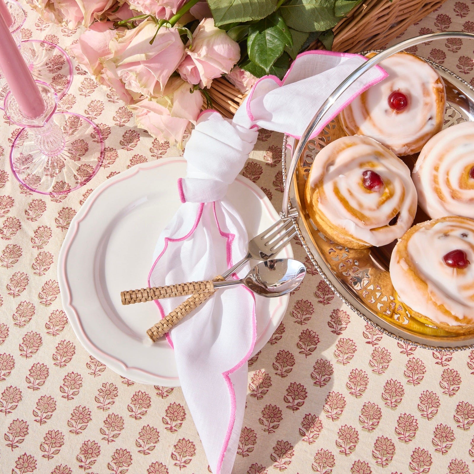 Pink Ava Linen Napkin (Set of 4)