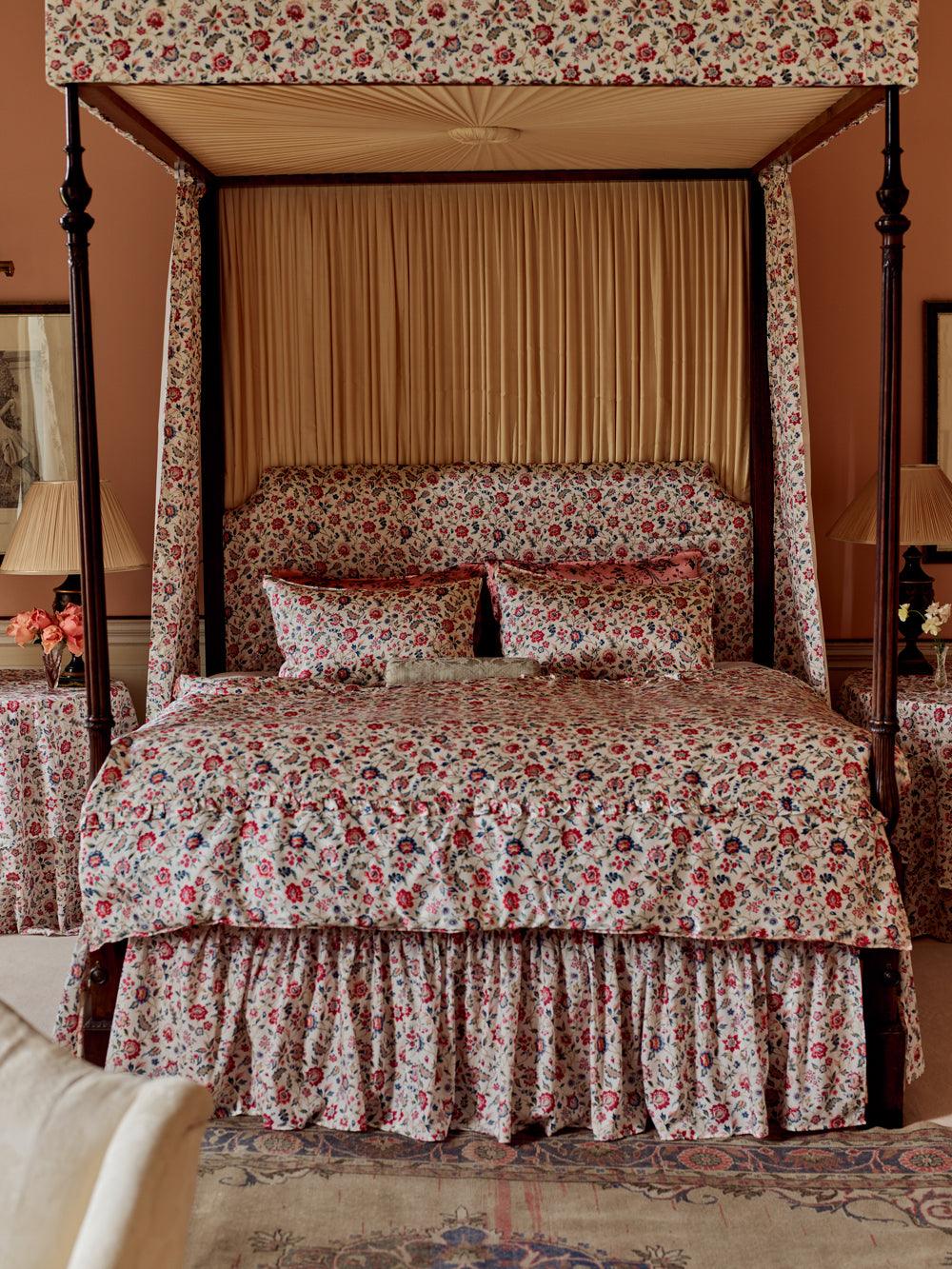 Reversible Silk Ruffle Edge Heirloom Quilt Made With Liberty Fabric Eva Belle & Jannah