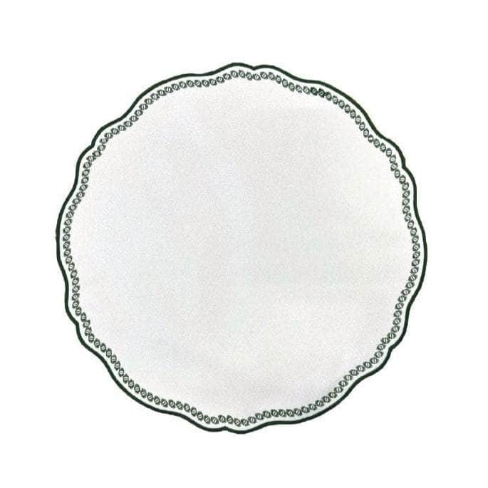 Green Wavy Trim Placemats x 4