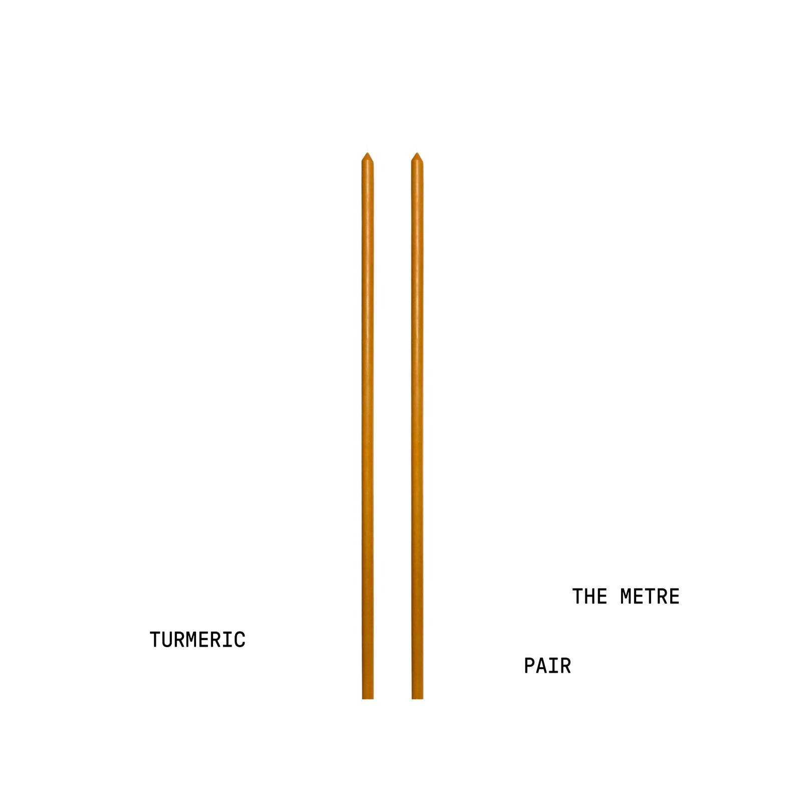 Turmeric Tapered METRE Candle Pair