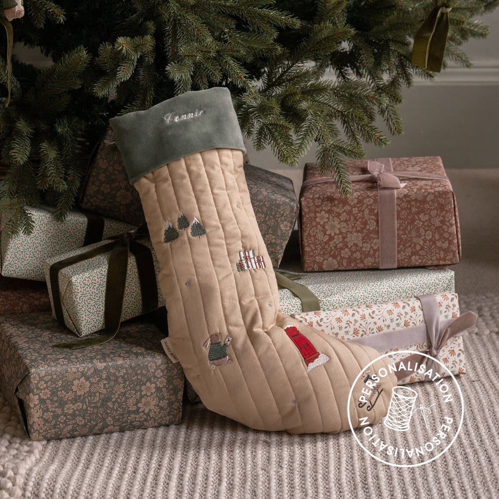 Christmas Stocking - Festive Forest Bunny