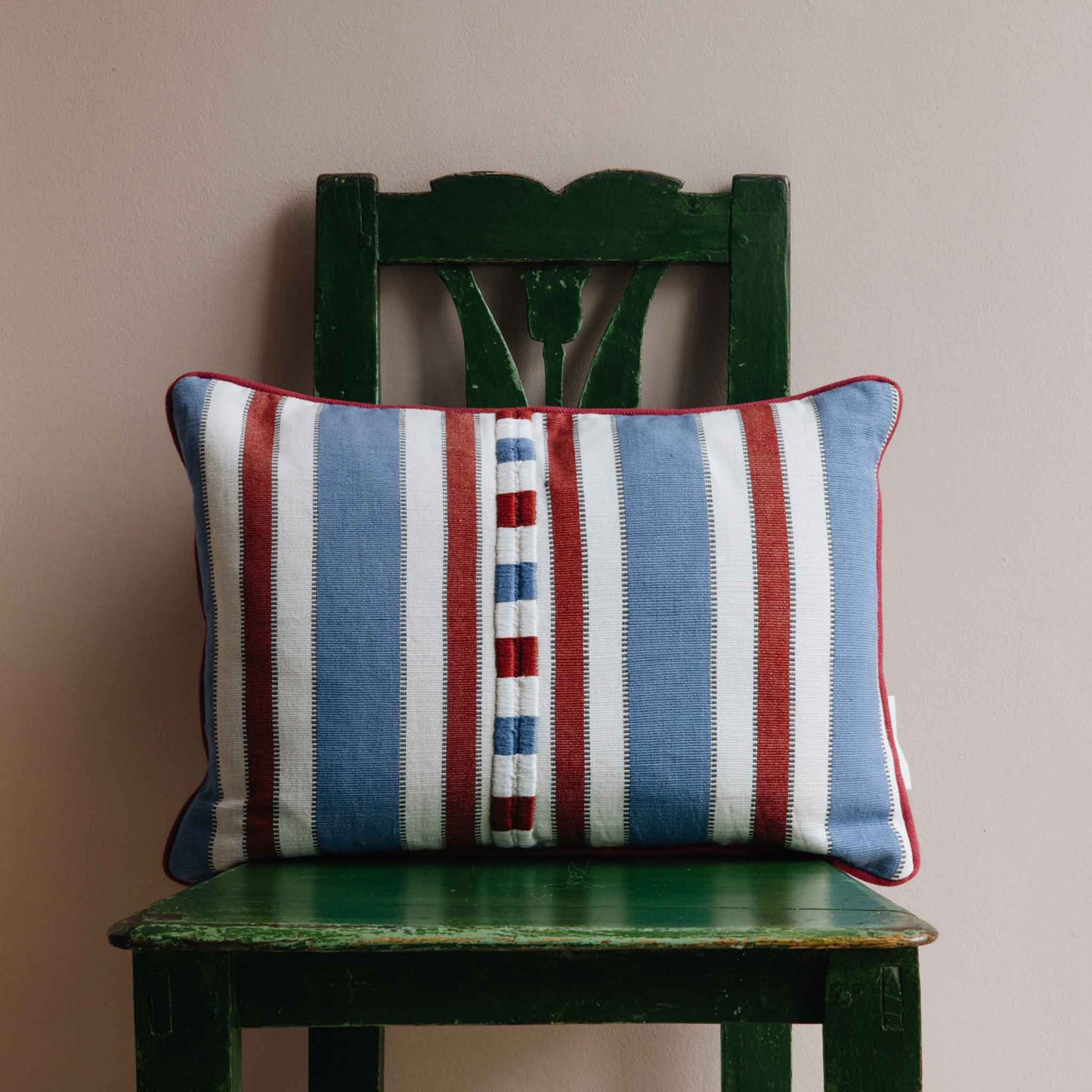Raya Red Blue Oblong Cushion
