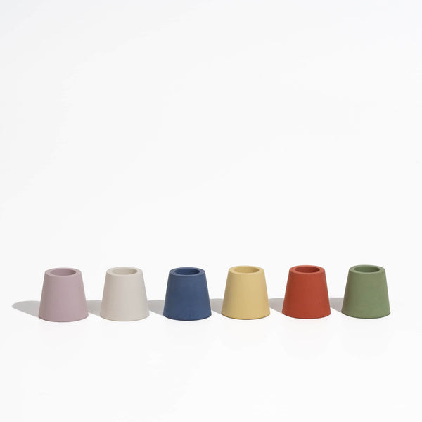 Stump Candle Holder - Light Grey