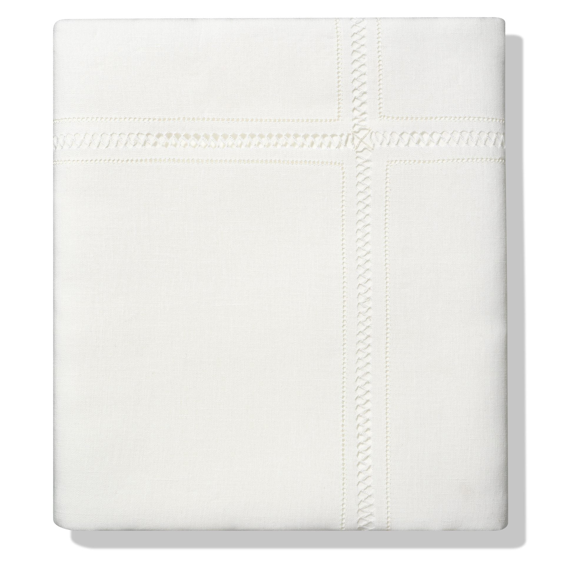 Bed Linen Set Diamond Stitch Ivory White