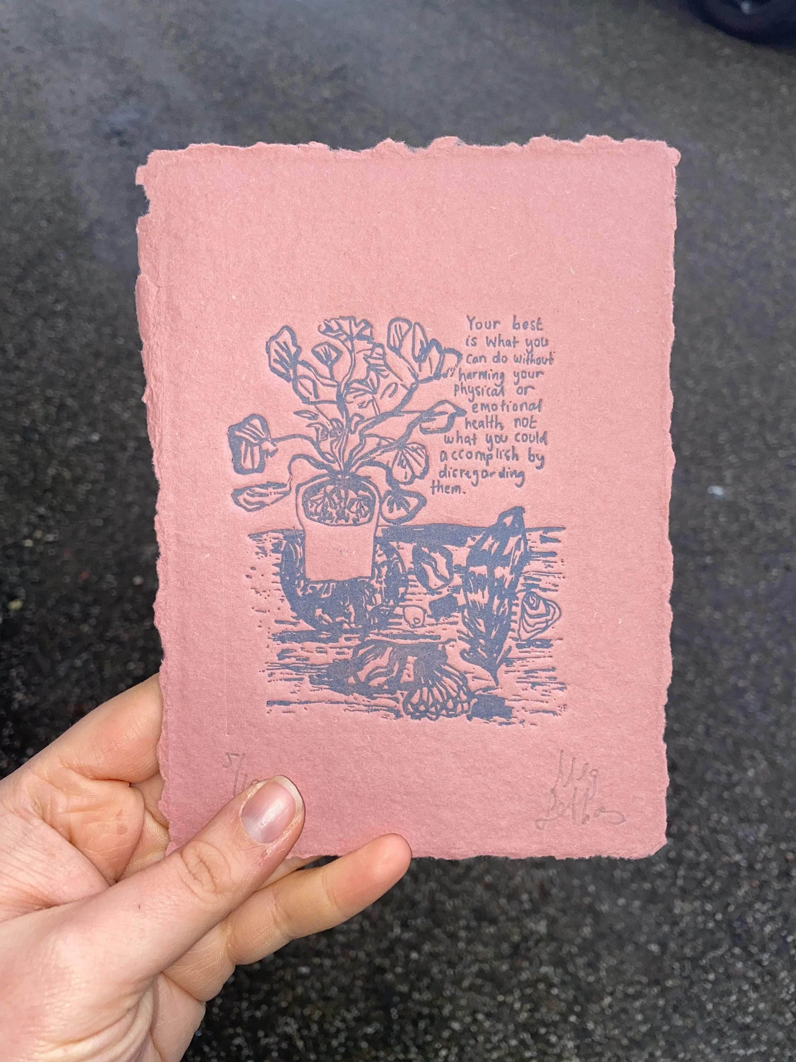 Limited Edition Your Best Embossed Print On Handmade Paper