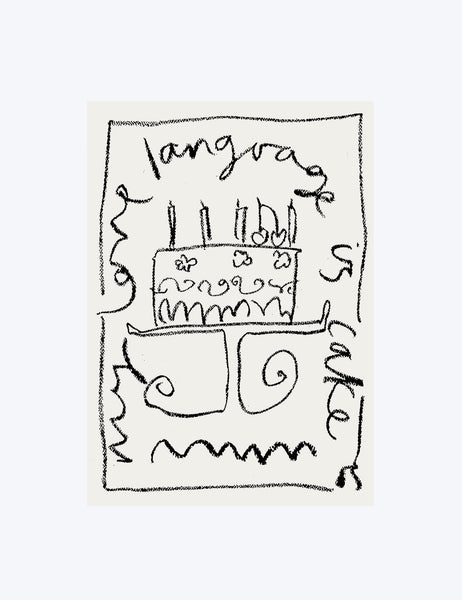 My Love Language Is Cake Print