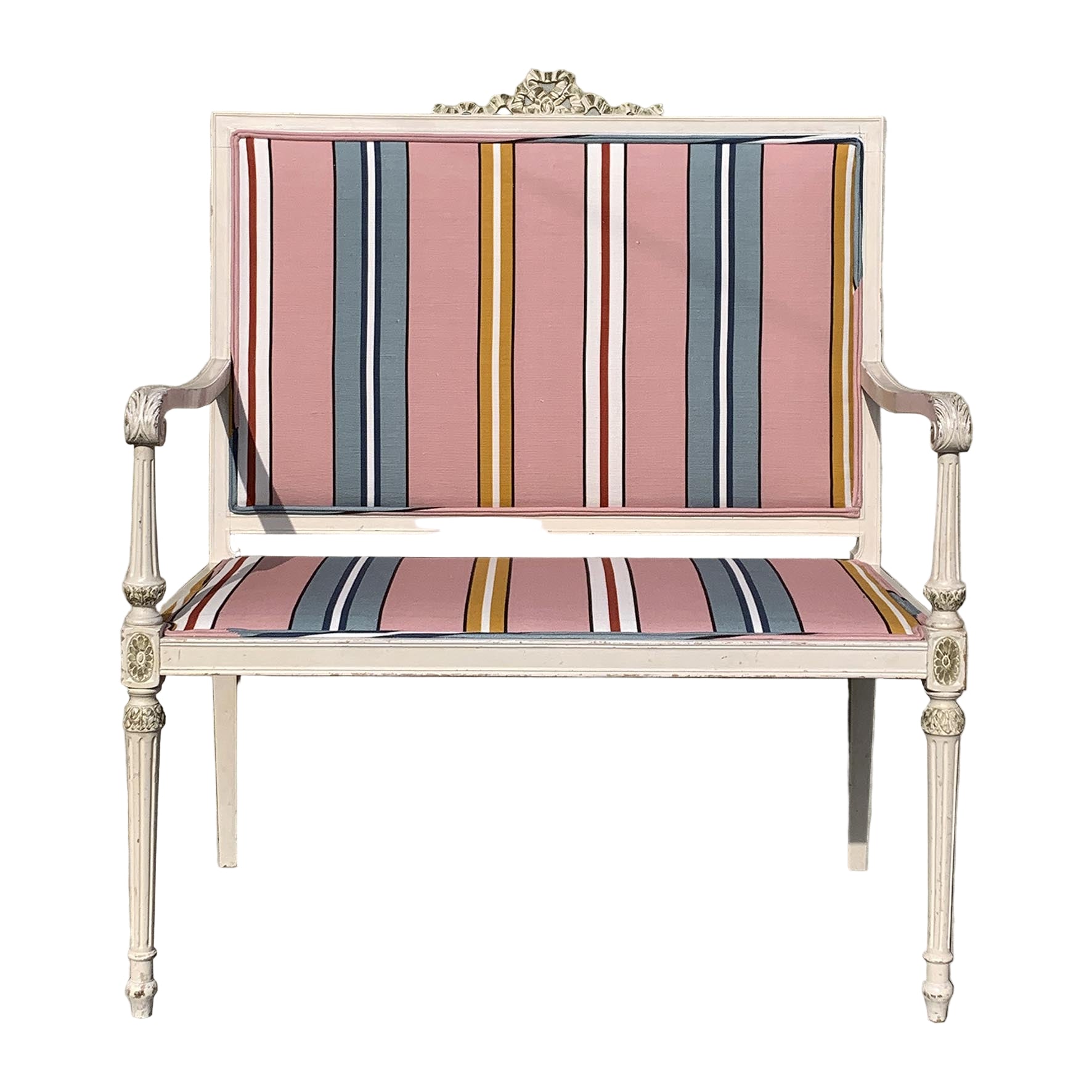 DAISY – Antique French Settee Neo-Classical style with Ottoline Fabric