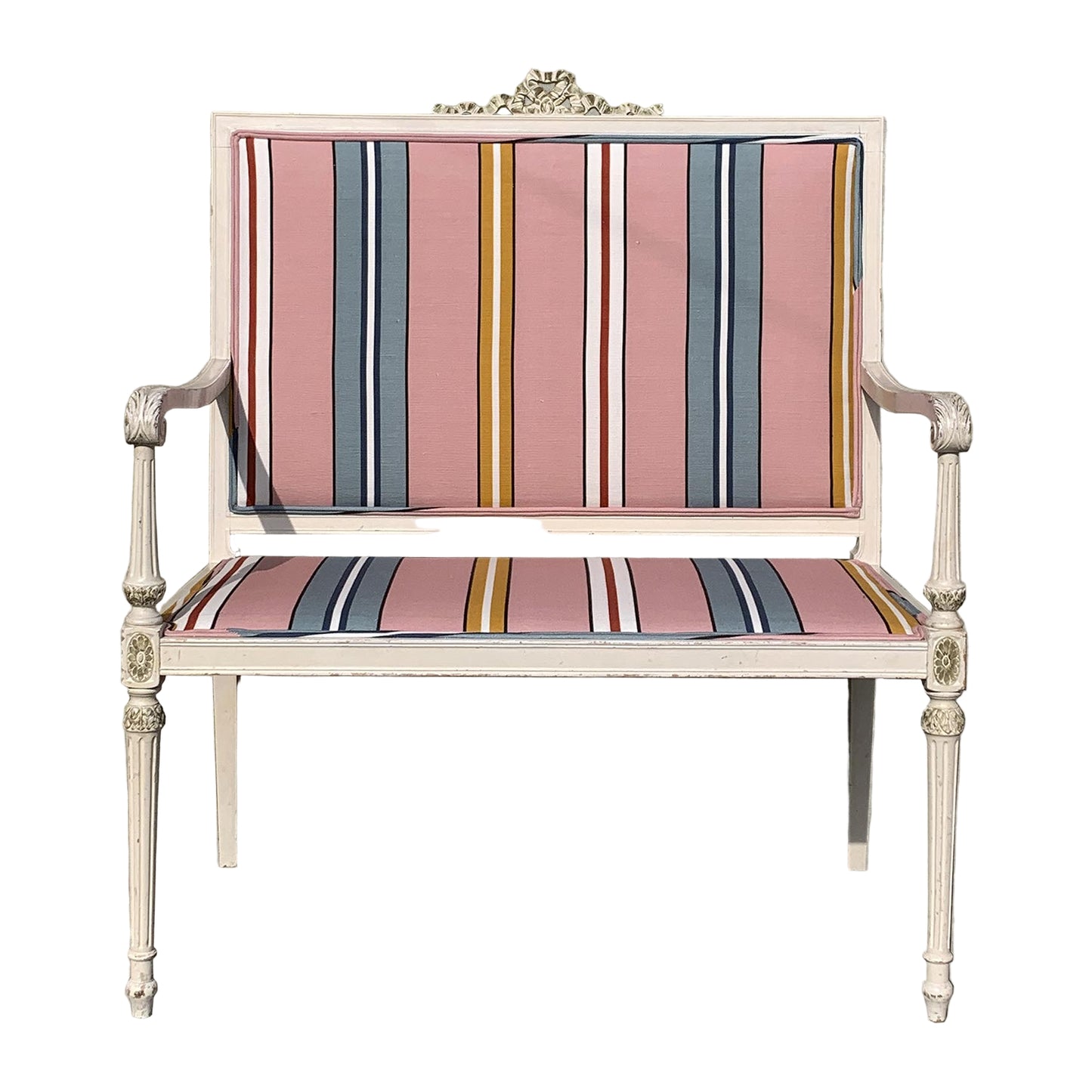 DAISY – Antique French Settee Neo-Classical style with Ottoline Fabric