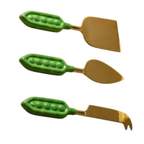 Pea Cheese Knife Set - (Set of 3) , 7 x 2 Inches