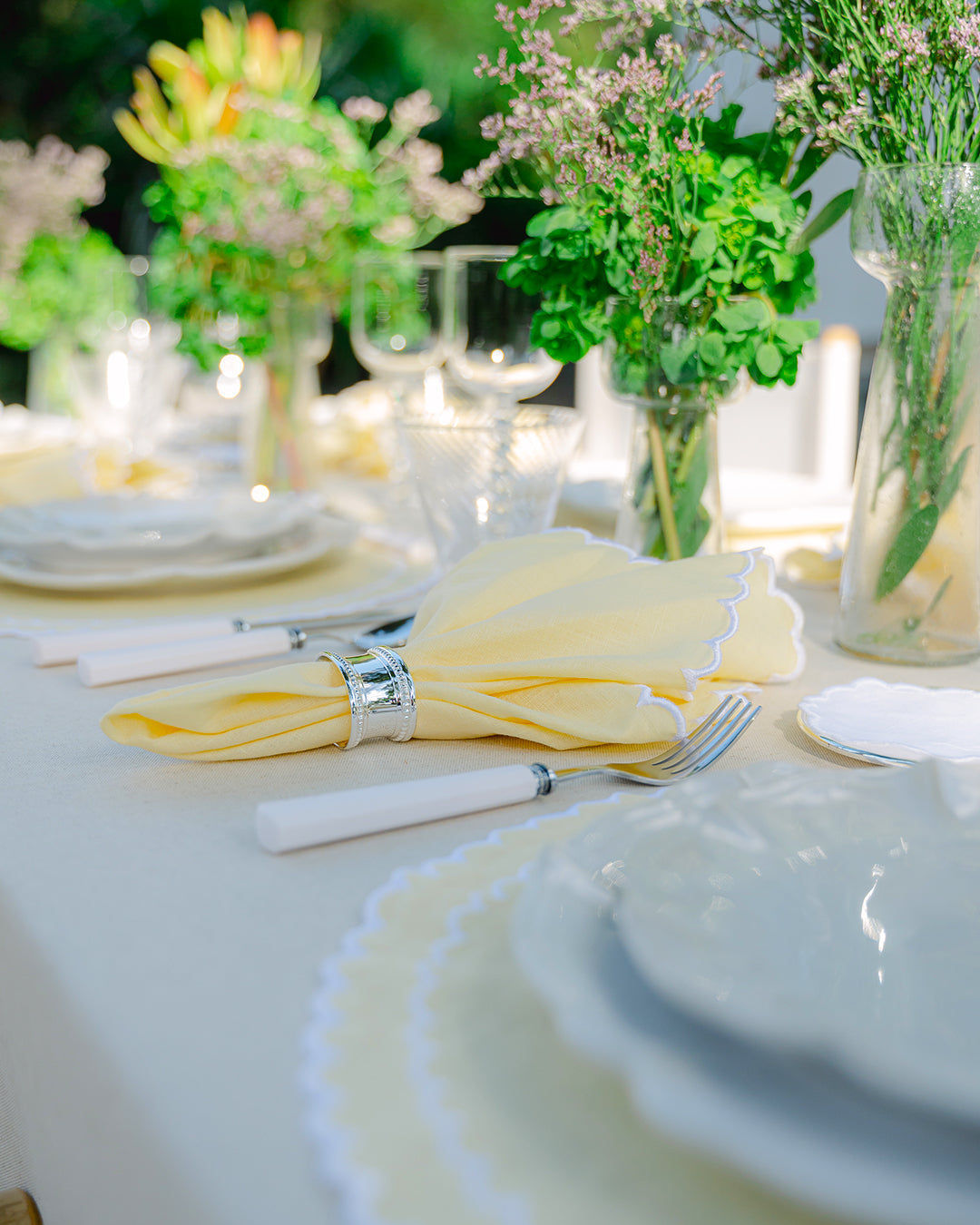 Silver Striped Napkin Ring